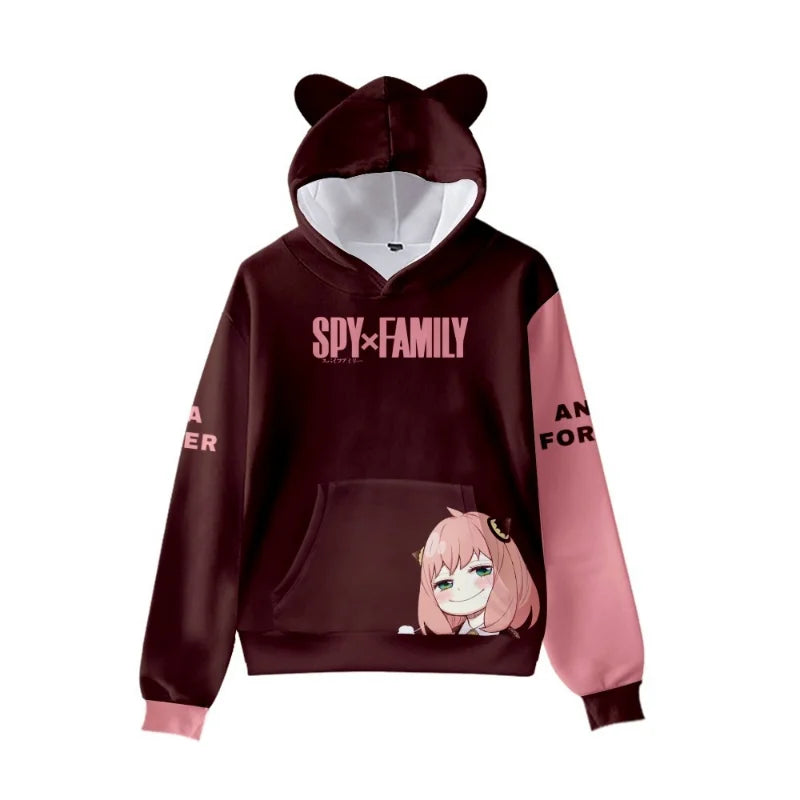 3D Printed Spy X Family Cosplay Hoodie with Cute Cat Ears - Tops & Tees - Shirts & Tops - 4 - 2024