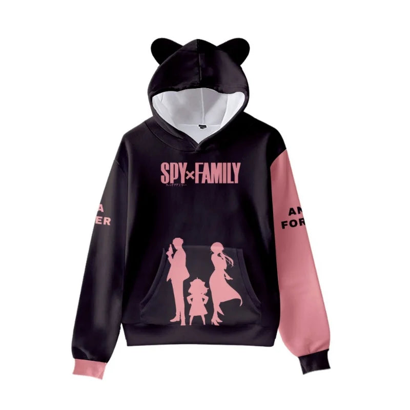 3D Printed Spy X Family Cosplay Hoodie with Cute Cat Ears - Tops & Tees - Shirts & Tops - 3 - 2024