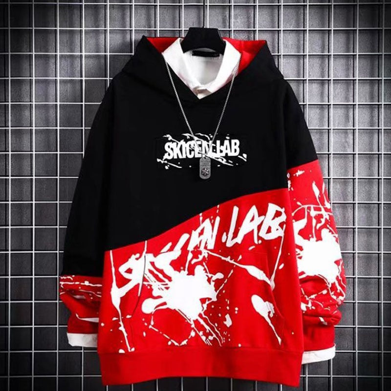 Harajuku Styled Hoodies - Lab - Black/Red / M / Nearest Warehouse - Tops & Tees - Shirts & Tops - 37 - 2024
