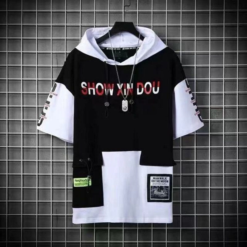 Harajuku Styled Hoodies - Show Xin Dou - Black/White / M / Nearest Warehouse - Tops & Tees - Shirts & Tops - 32 - 2024