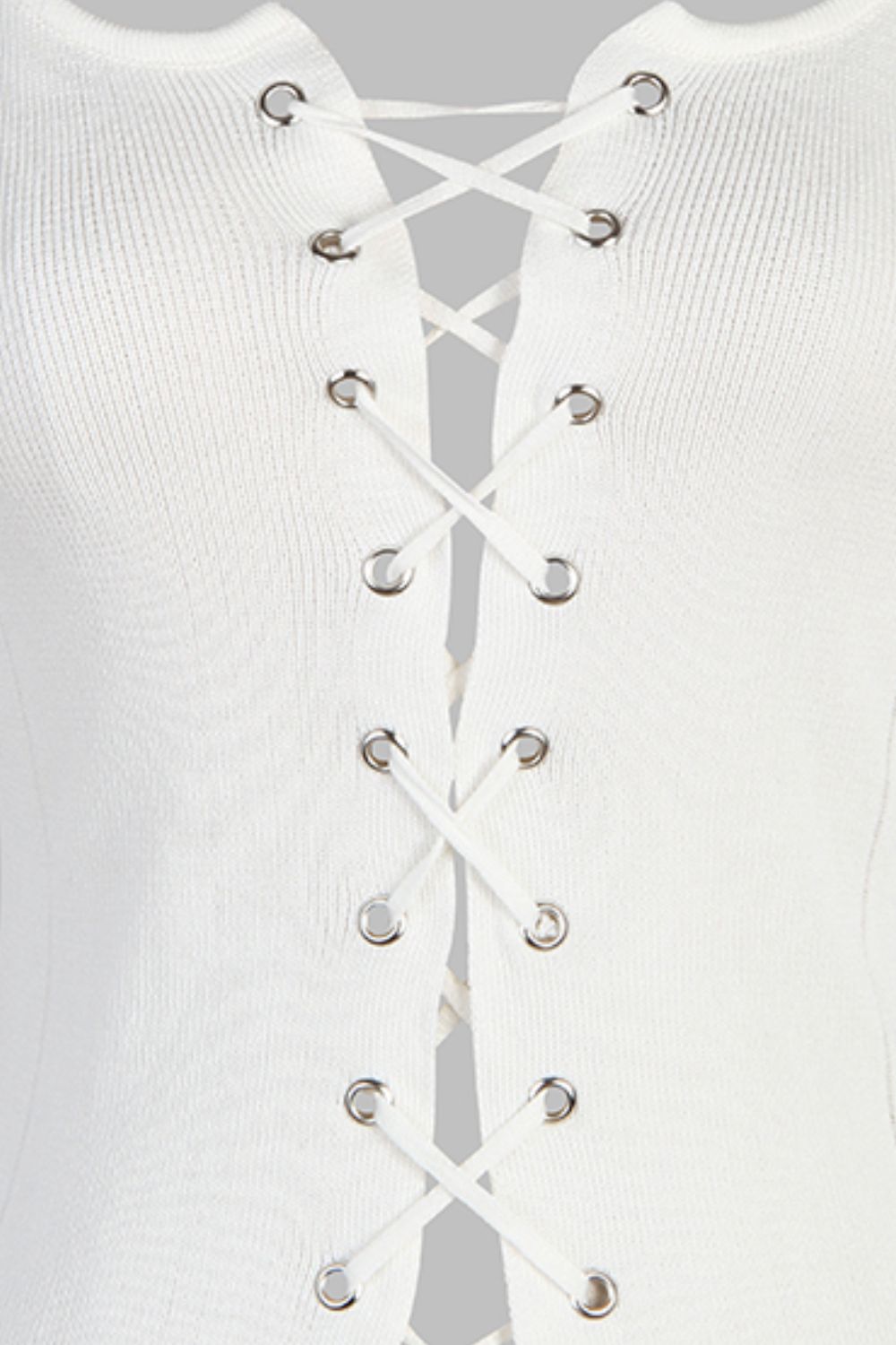 Lace-Up Knit Cami - Tops & Tees - Shirts & Tops - 6 - 2024