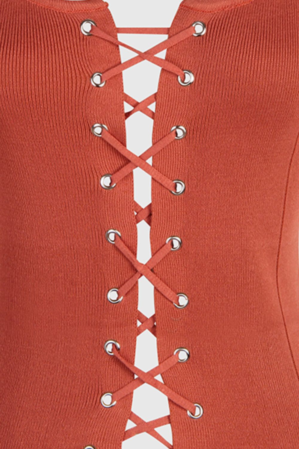 Lace-Up Knit Cami - Tops & Tees - Shirts & Tops - 9 - 2024
