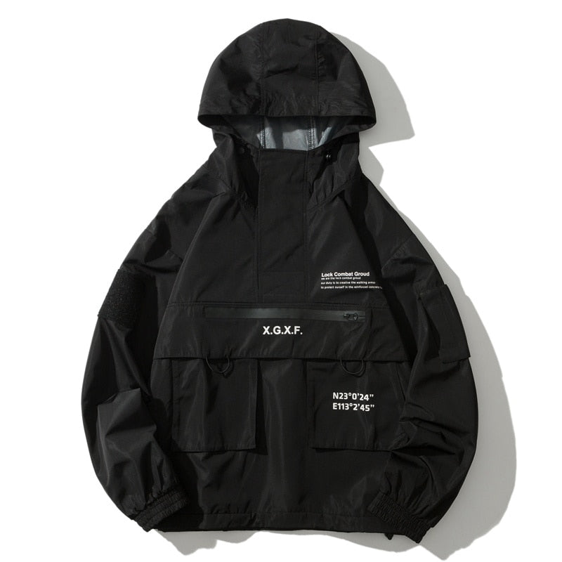 Men’s Waterproof Techwear Jacket - Black / XXL - Tops & Tees - Shirts & Tops - 6 - 2024