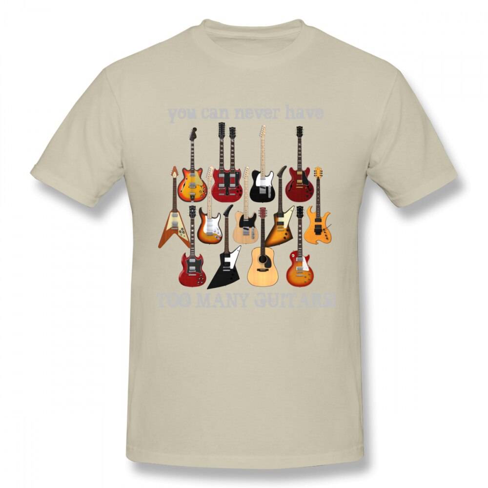 Never Too Many Guitars - Khaki / L - Tops & Tees - Shirts & Tops - 19 - 2024
