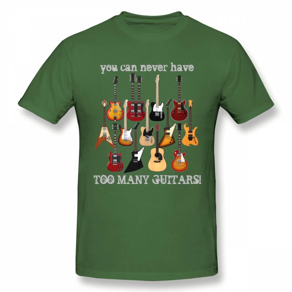 Never Too Many Guitars - Dark Green / L - Tops & Tees - Shirts & Tops - 17 - 2024