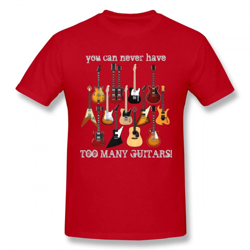Never Too Many Guitars - Red / L - Tops & Tees - Shirts & Tops - 12 - 2024