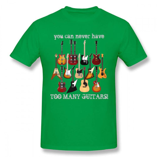 Never Too Many Guitars - Green / L - Tops & Tees - Shirts & Tops - 8 - 2024