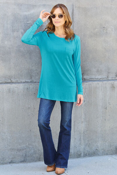 Round Neck Long Sleeve Top - Tops & Tees - Shirts & Tops - 6 - 2024