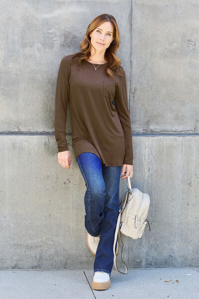 Round Neck Long Sleeve Top - Tops & Tees - Shirts & Tops - 16 - 2024