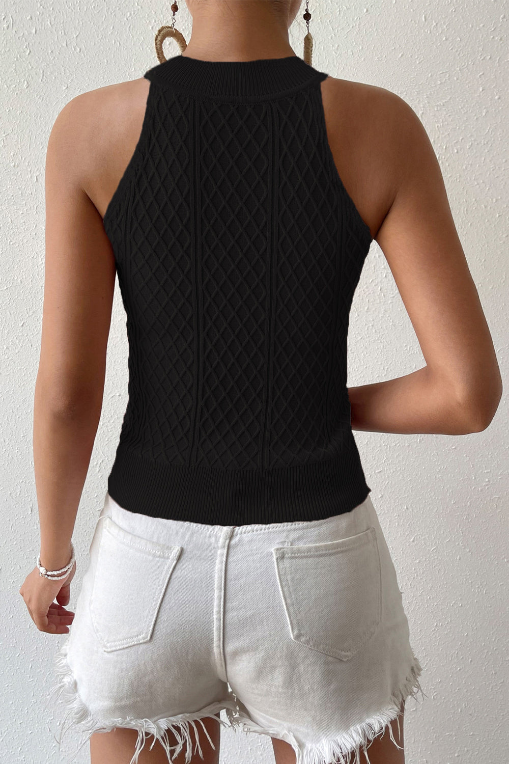 Round Neck Sleeveless Knit Top - Tops & Tees - Shirts & Tops - 9 - 2024