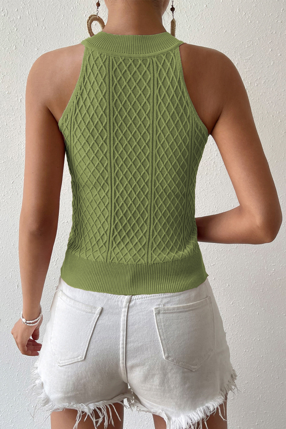 Round Neck Sleeveless Knit Top - Tops & Tees - Shirts & Tops - 15 - 2024