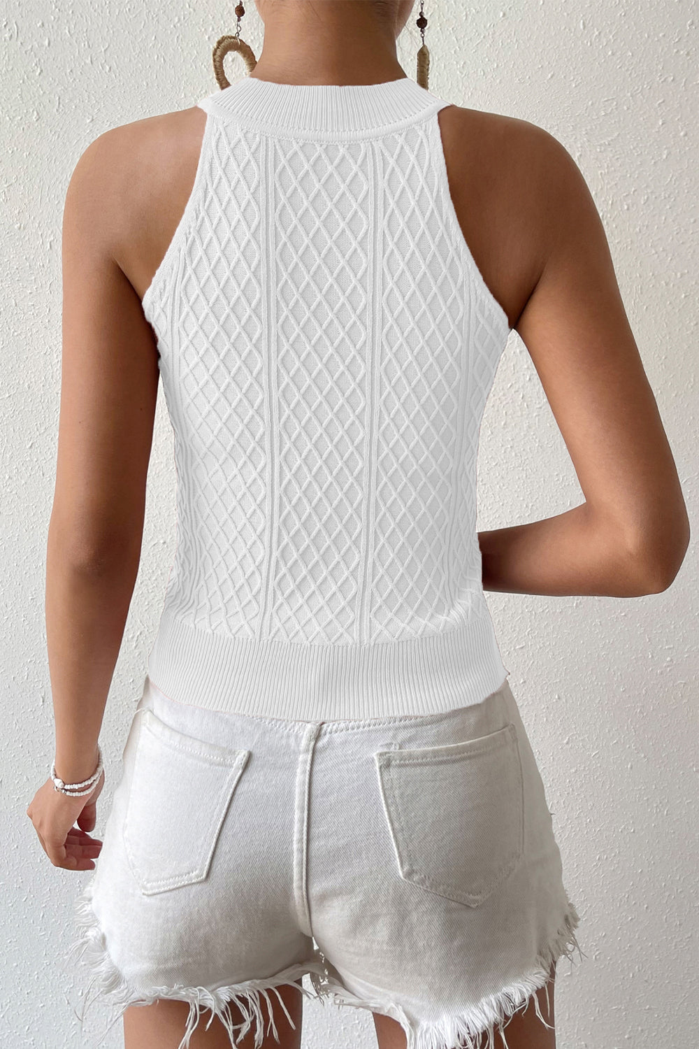 Round Neck Sleeveless Knit Top - Tops & Tees - Shirts & Tops - 6 - 2024