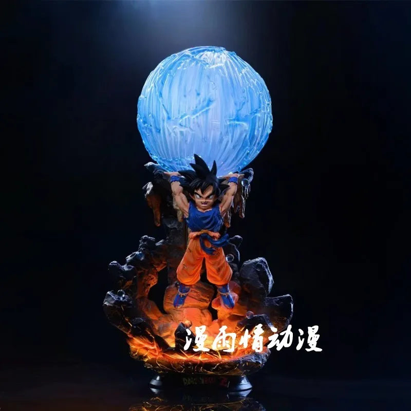 25cm Dragon Ball Spirit Bomb Son Goku Action Figure - Super Saiyan - 25cm Goku with light / With Box - Toys - Action &