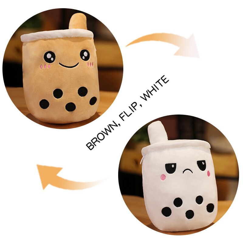 Boba Milk Tea Plushies - about 22-24cm / brown to white - Toys - Stuffed Animals - 49 - 2024