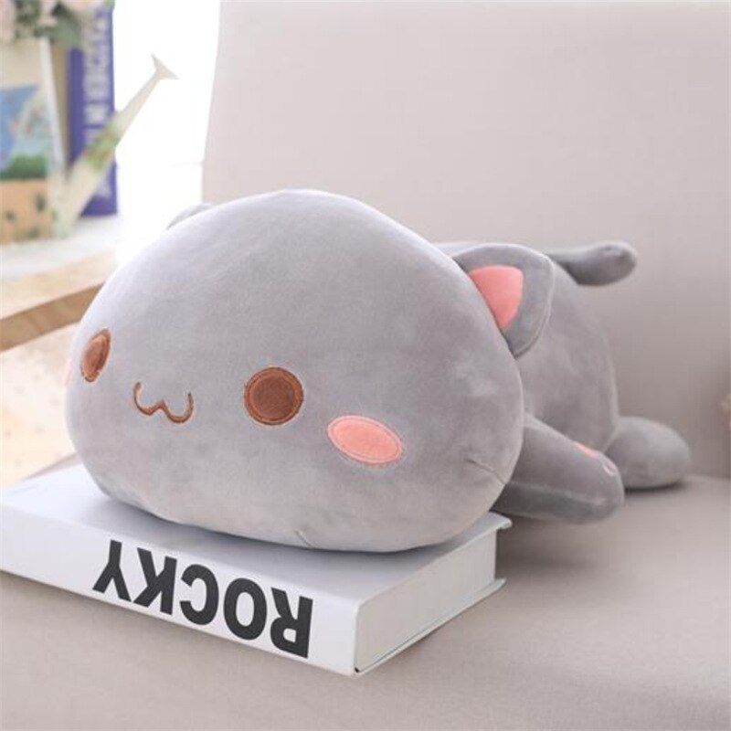 Mochi Mochi Peach Cat Plush - 65cm / grey eyes open - Toys - Stuffed Animals - 8 - 2024