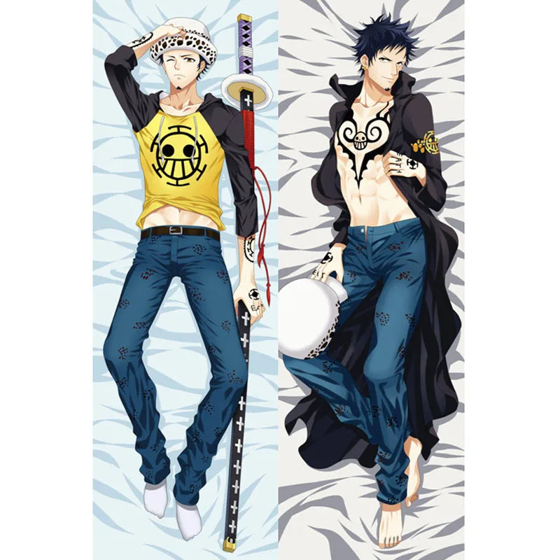 Trafalgar Law One Piece Dakimakura - Anime Hug Pillow - black / 34x100cm Peach Skin - Anime - Clothing - 3 - 2024