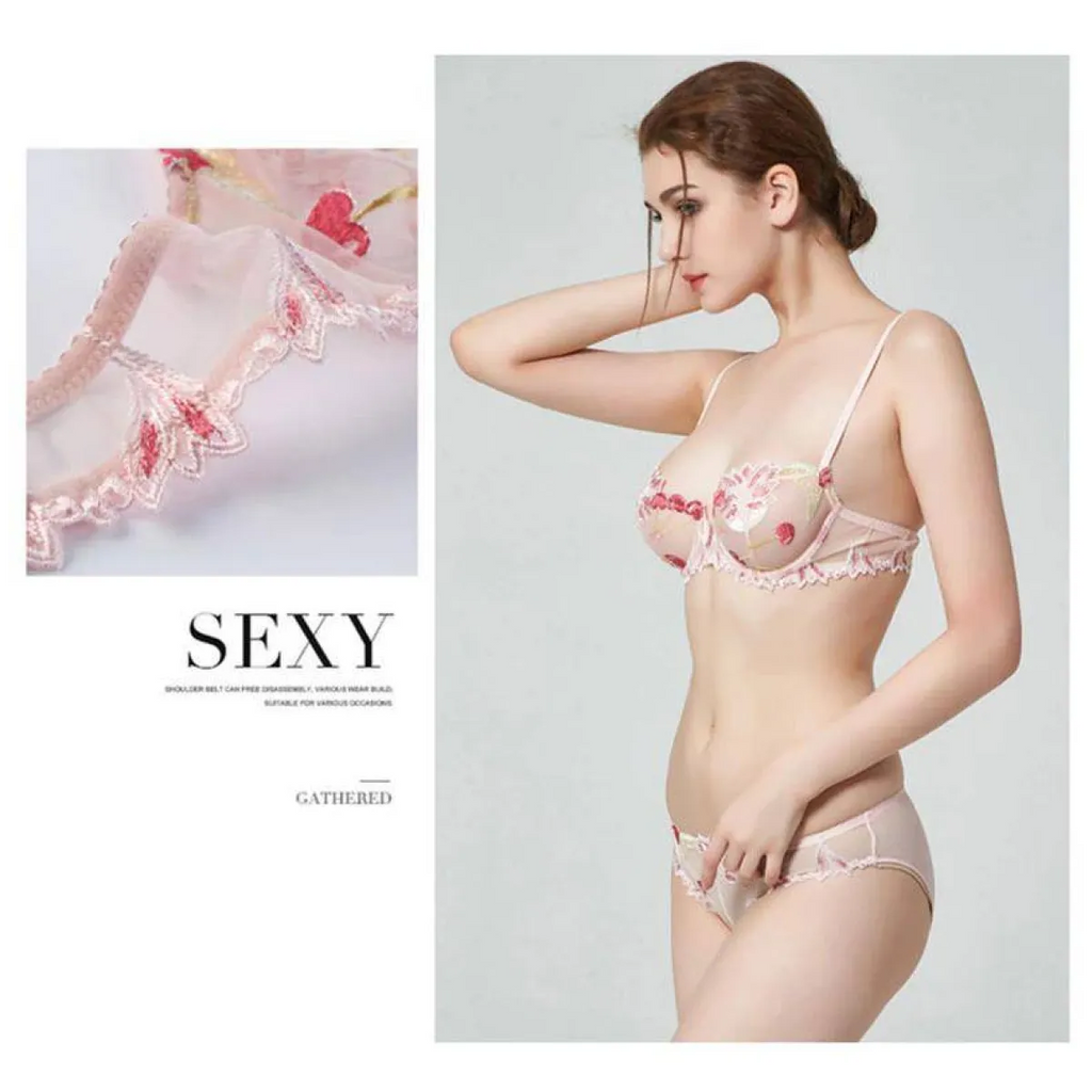 Sexy Transparent Flower Lingerie Set - Women’s Clothing & Accessories - 12