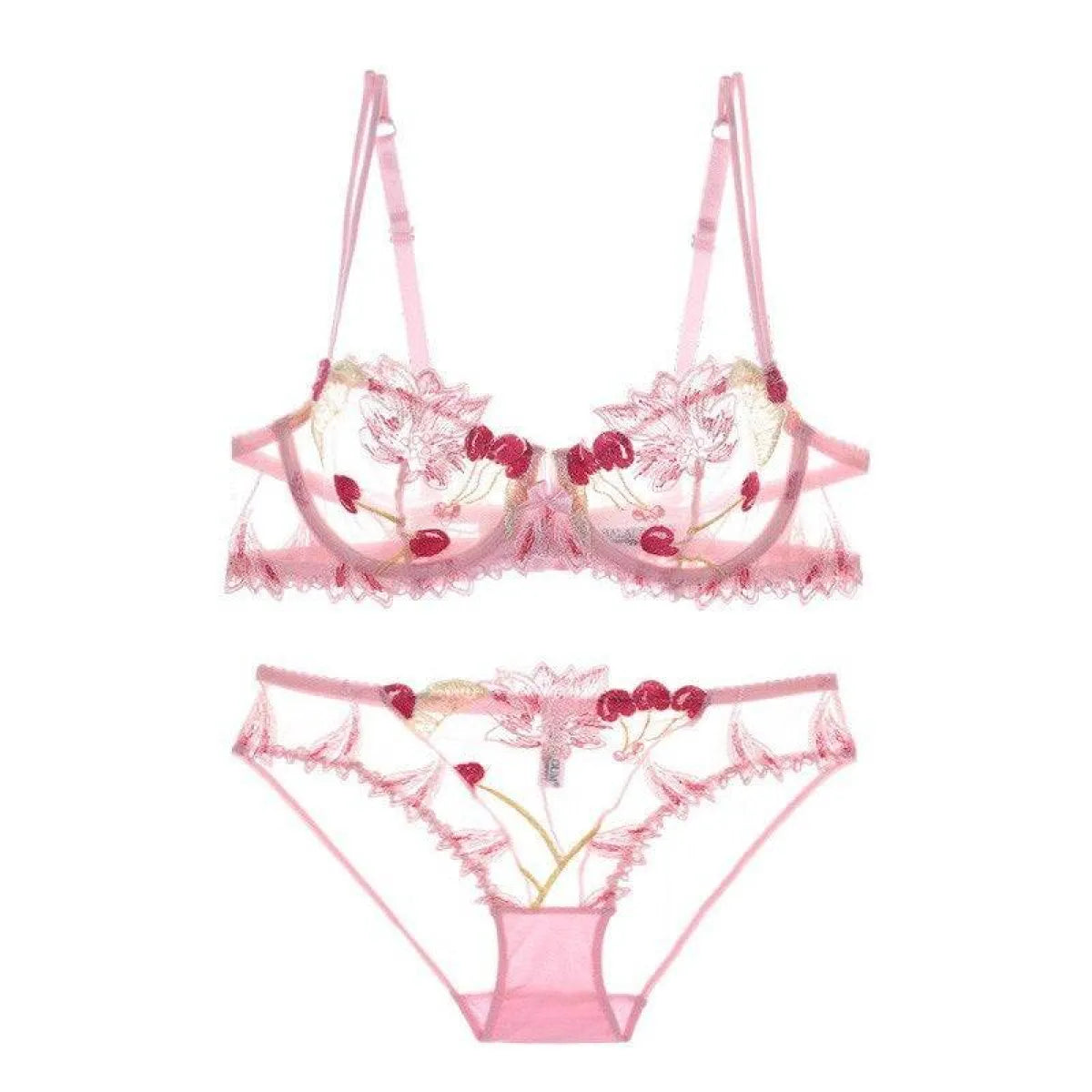Sexy Transparent Flower Lingerie Set - Women’s Clothing & Accessories - 21
