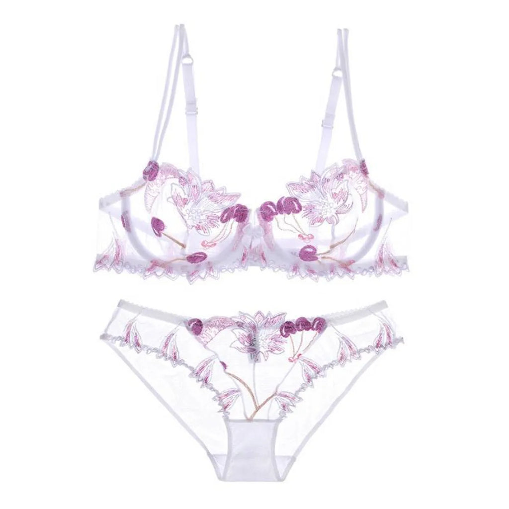 Sexy Transparent Flower Lingerie Set - Women’s Clothing & Accessories - 4