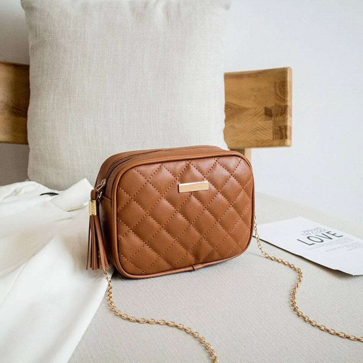 Trendy Small Tassel Messenger Bag - Women Bags & Wallets - 14