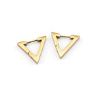 Geometric Gold Triangle Hoop Earrings - Women’s Jewelry - Earrings - 2