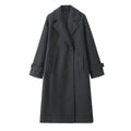 Tricolor Luxe Loose Long Coat with Turn-Down Collar - Harajuku Style - Coat - 8