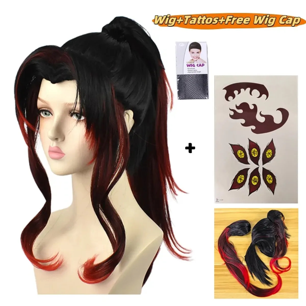 Tsugikuni Yoriichi Long Ponytail Cosplay Wig - Anime - Hair Accessories - 7