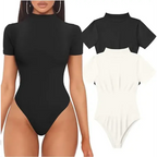 Short Sleeve Turtleneck Bodysuit - Women’s Clothing & Accessories - Intimates - 12