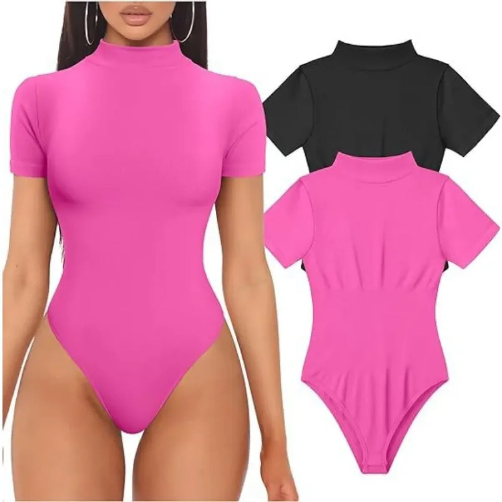 Short Sleeve Turtleneck Bodysuit - Women’s Clothing & Accessories - Intimates - 5