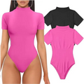 Short Sleeve Turtleneck Bodysuit - Women’s Clothing & Accessories - Intimates - 7