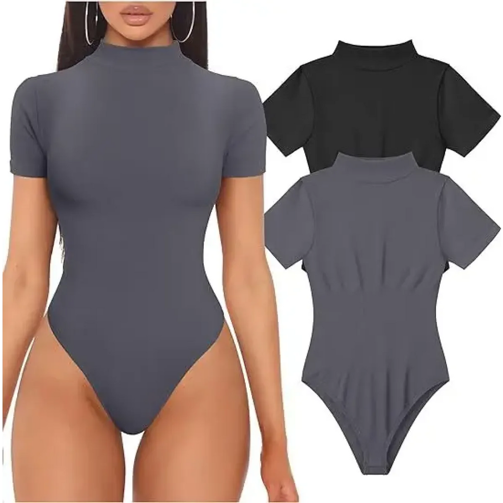 Short Sleeve Turtleneck Bodysuit - Women’s Clothing & Accessories - Intimates - 8