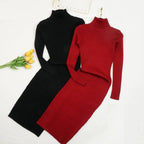 Turtleneck Sweater Dress - All Dresses - 3