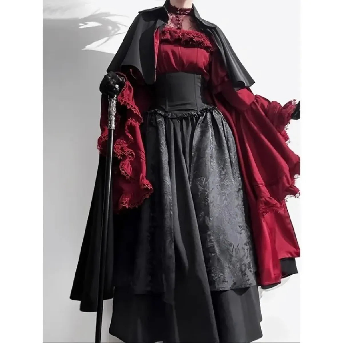 Gothic Vintage Lace Lolita Blouse & Skirt Set - Bottoms - Lolita Dress - 3