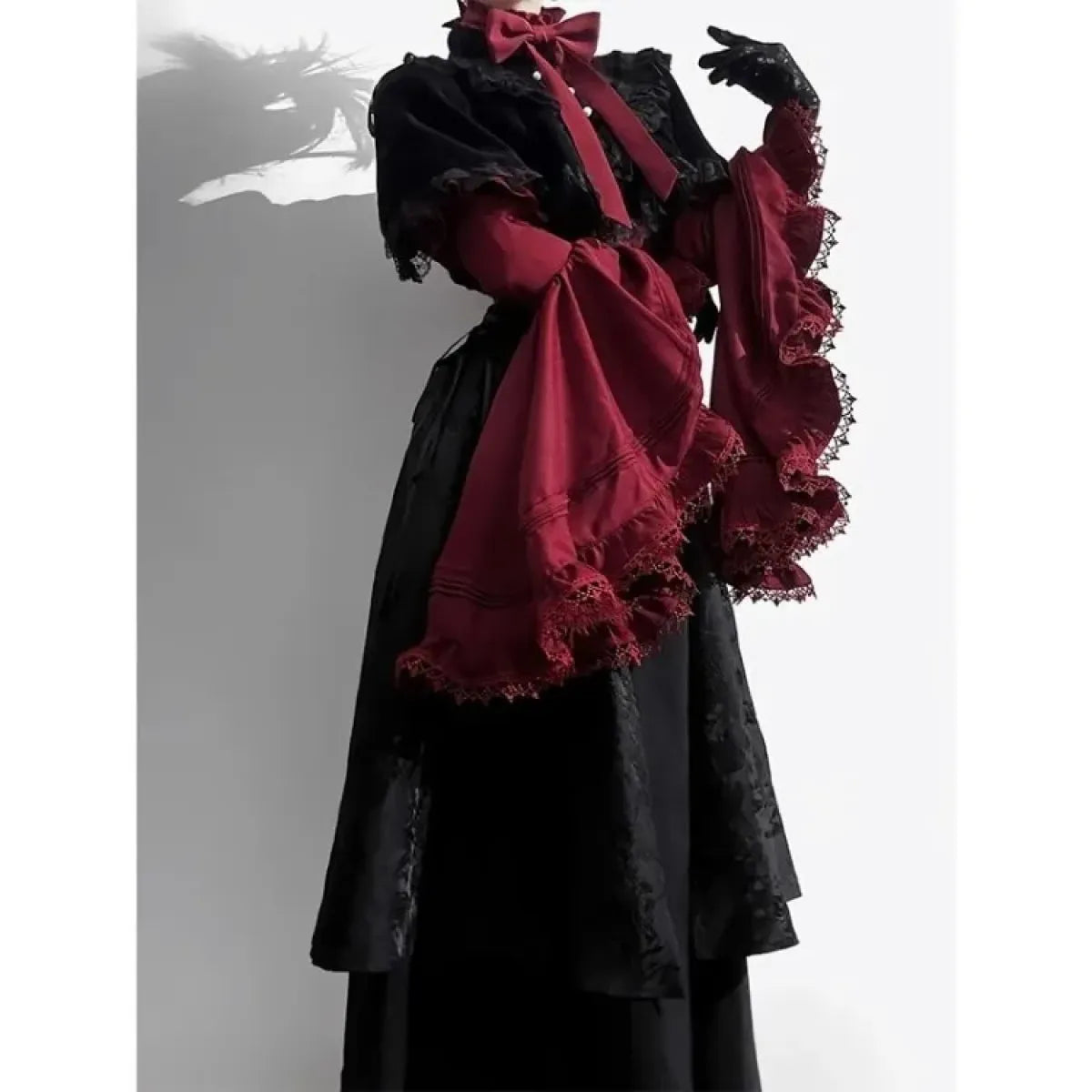 Gothic Vintage Lace Lolita Blouse & Skirt Set - Bottoms - Lolita Dress - 4