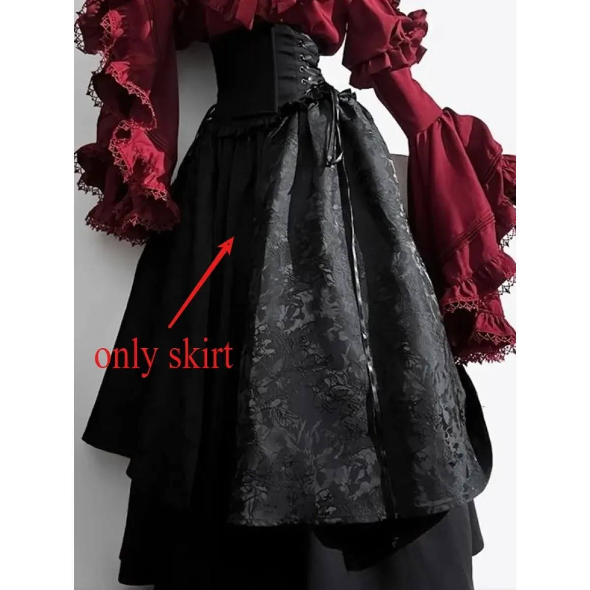 Gothic Vintage Lace Lolita Blouse & Skirt Set - Bottoms - Lolita Dress - 6