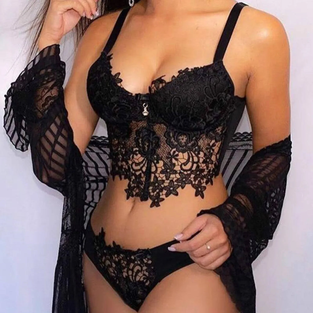 Sexy Two Pieces Lace Set - Women’s Clothing & Accessories - 44