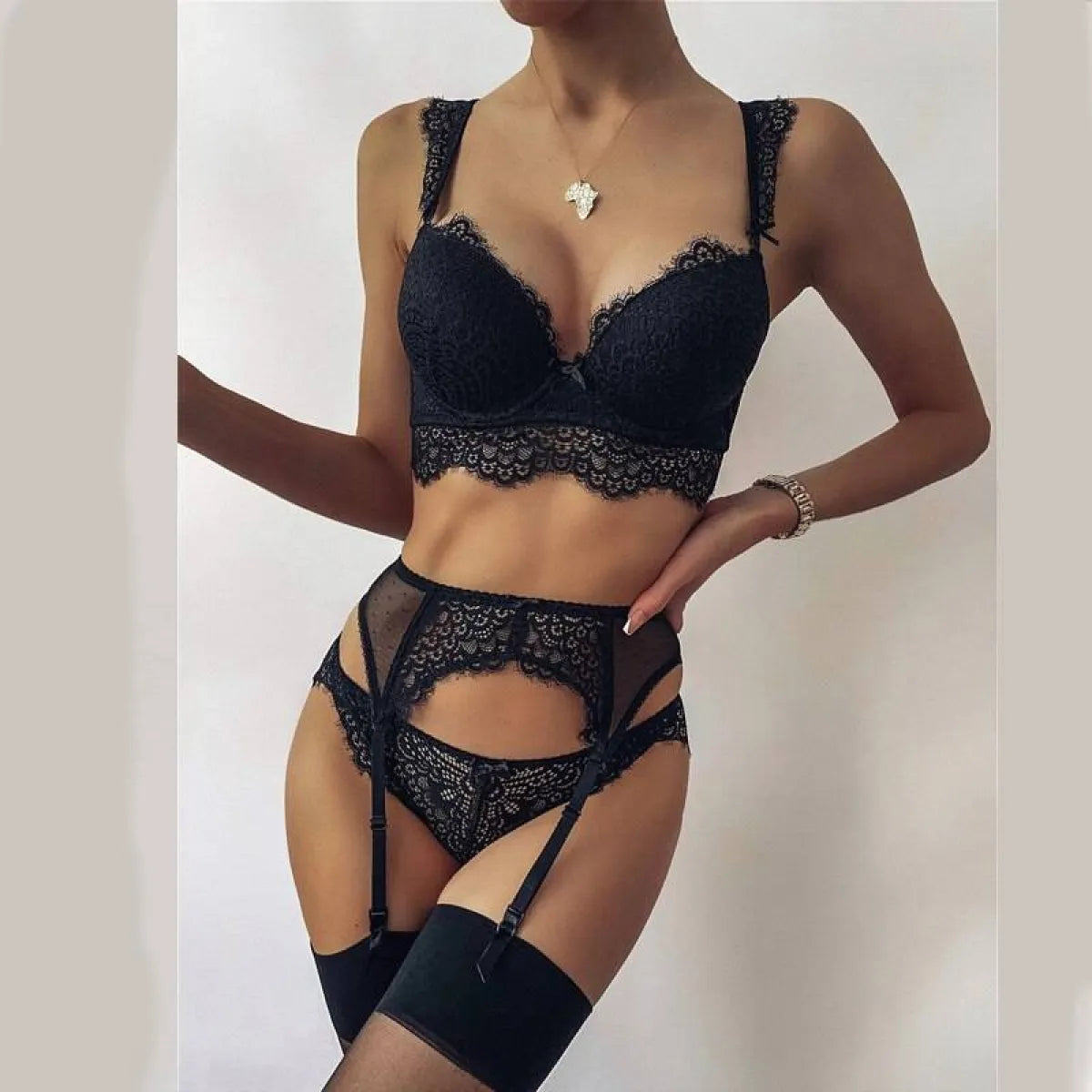 Sexy Two Pieces Lace Set - Women’s Clothing & Accessories - 63