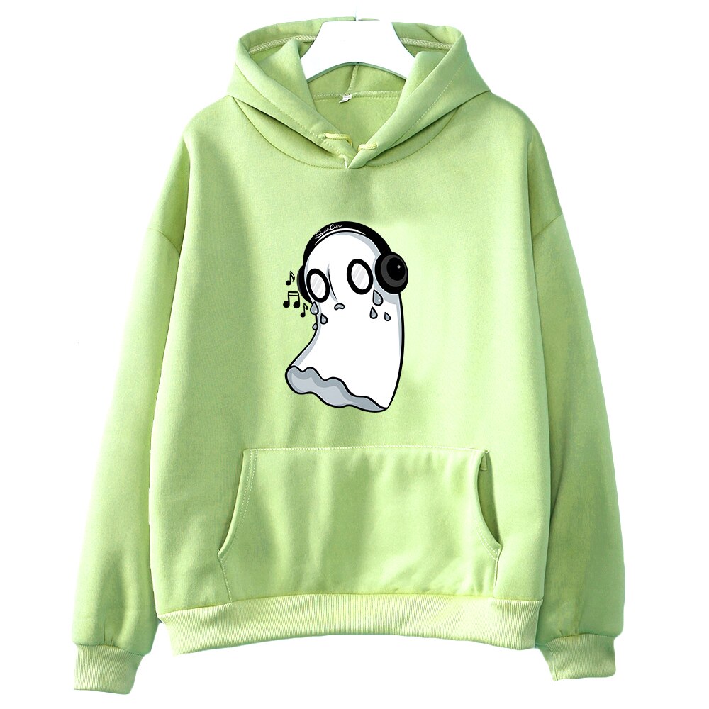 Undertale Napstablook Hoodies - Light Green / XS - Women’s Clothing & Accessories - Shirts & Tops - 10 - 2024