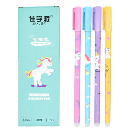 4Pcs Unicorn Erasable Gel Pen - Stationery & More - 12