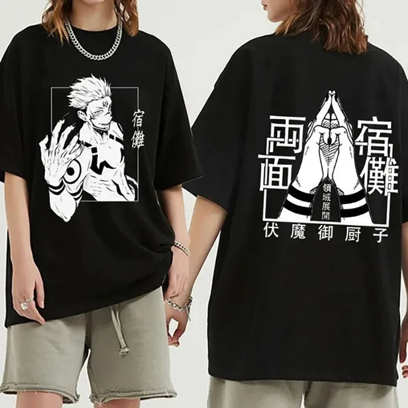 Sukuna Jujutsu Kaisen Oversized Graphic Tee - T-Shirts - T-Shirts - 2024 - 1 - Worldwide Shipping