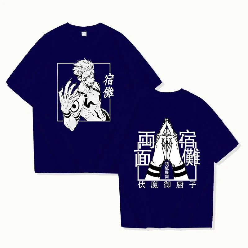 Sukuna Jujutsu Kaisen Oversized Graphic Tee - T-Shirts - T-Shirts - 2024 - 9 - Worldwide Shipping