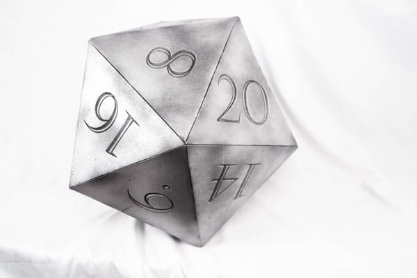 Giant D20 Die 10" Tall Display Prop