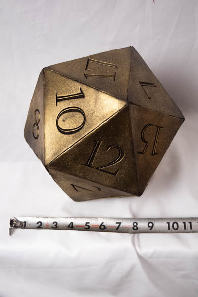 Giant D20 Die 10" Tall Display Prop