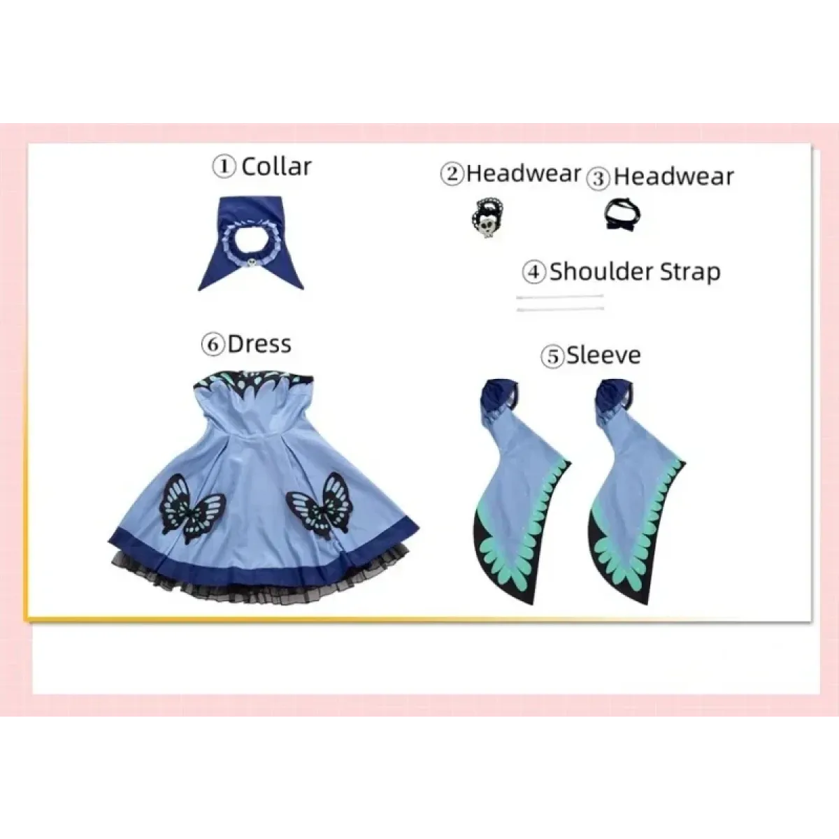 Uruha Rushia VTuber Cosplay Dress Set - All Dresses - Cosplay - 3