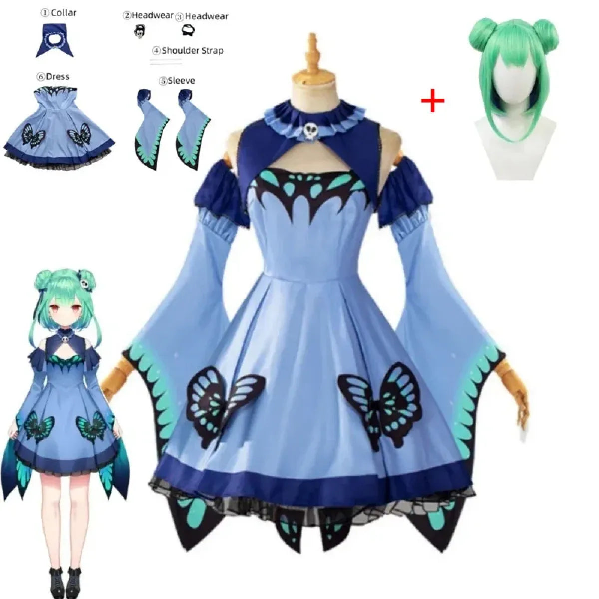 Uruha Rushia VTuber Cosplay Dress Set - All Dresses - Cosplay - 6