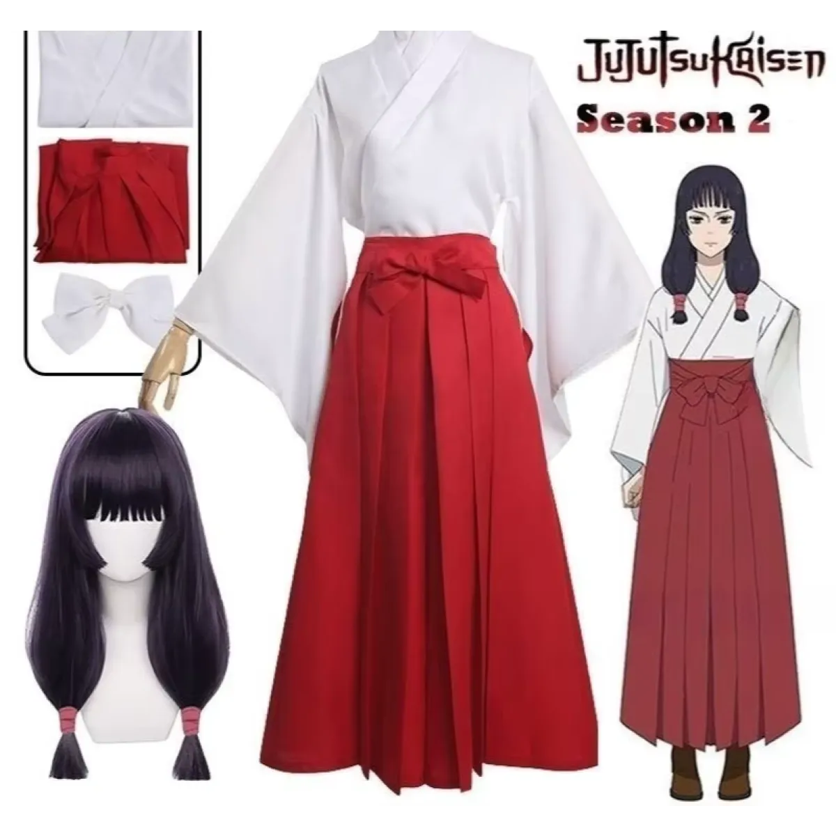 Utahime Iori Cosplay Costume – Jujutsu Kaisen Kimono with Wig Set - Anime - Cosplay - 8
