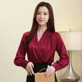 V-Neck Chiffon Blouse - Women’s Clothing & Accessories - 12