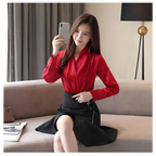 V-Neck Chiffon Blouse - Women’s Clothing & Accessories - 8