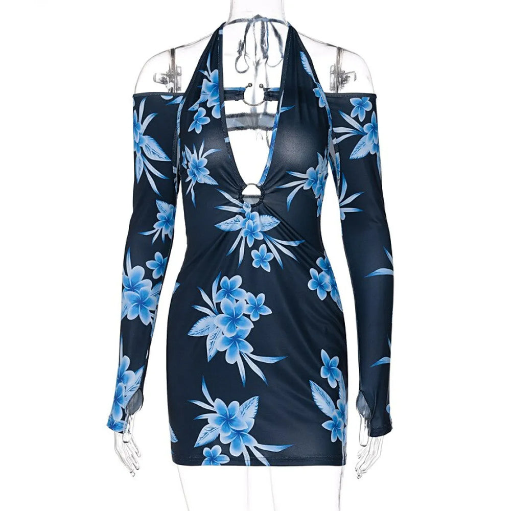 Sexy V-neck Halter Dress - All Dresses - 1
