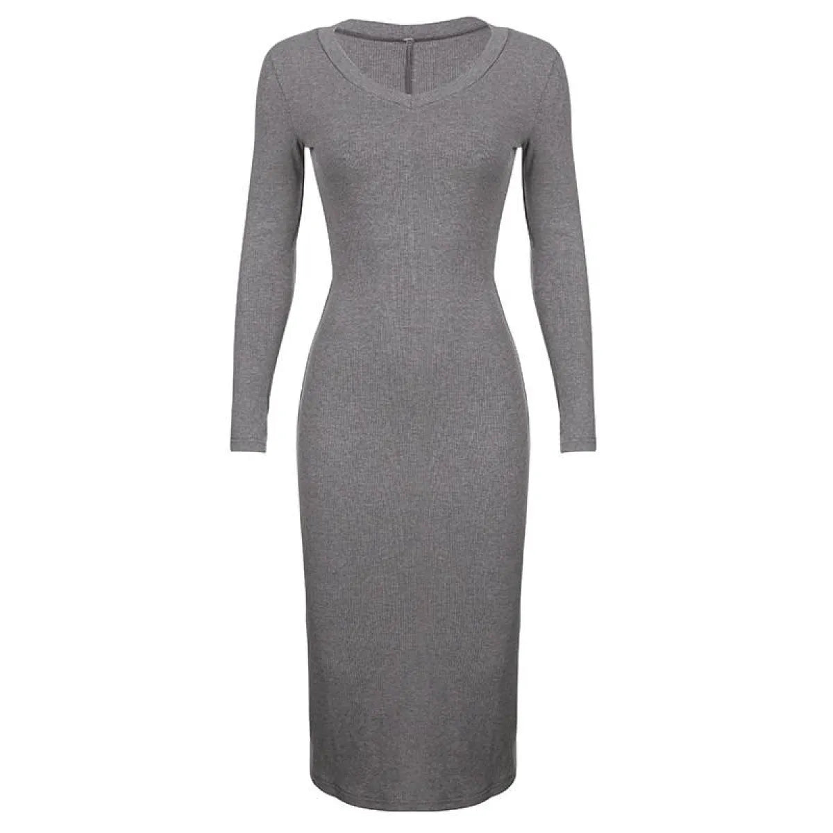 V-neck Knitted Dress - All Dresses - 7